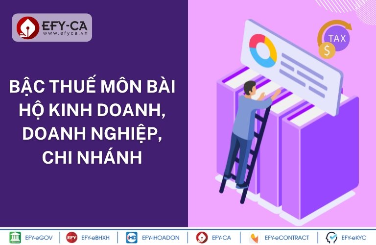 Các bậc thuế môn bài hộ kinh doanh, doanh nghiệp, chi nhánh năm 2024