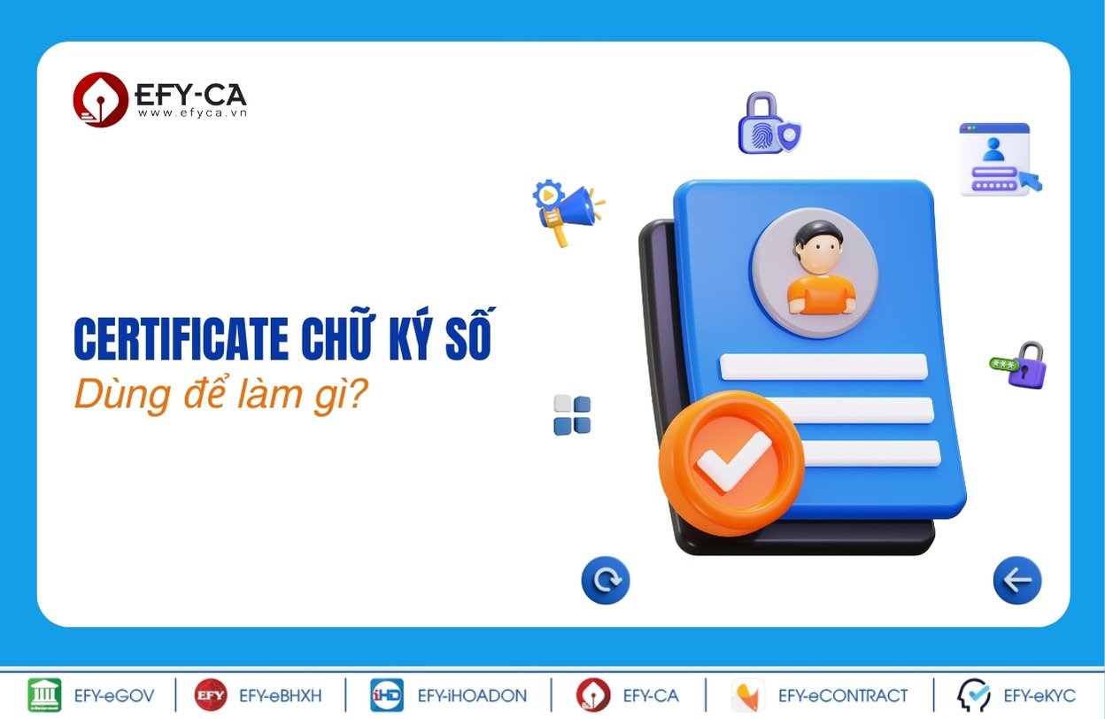 Certificate được dùng để làm gì?