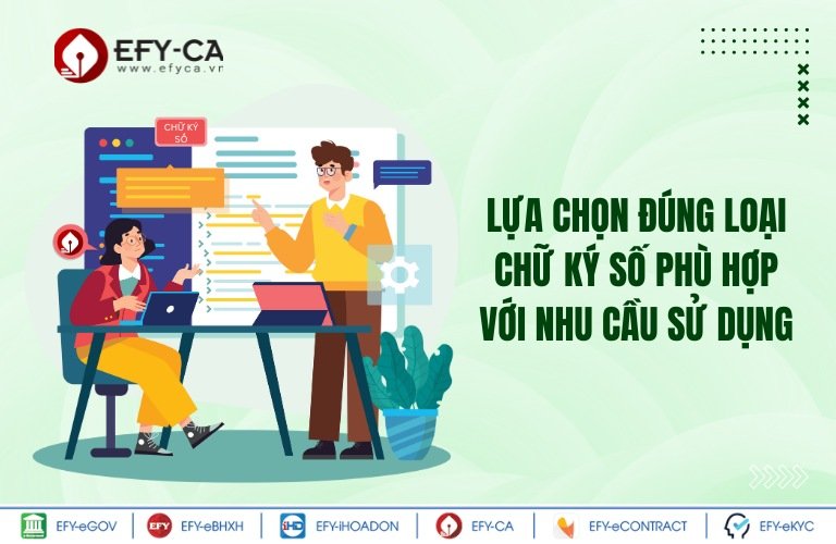 Lựa chọn đúng loại chữ ký số phù hợp với nhu cầu sử dụng