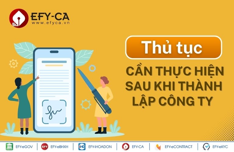 Thủ tục cần thực hiện sau khi thành lập công ty TNHH