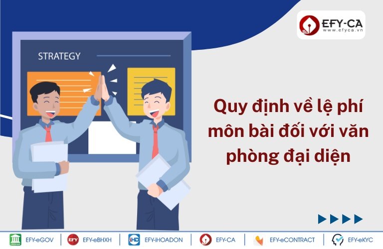 Quy định về lệ phí môn bài đối với văn phòng đại diện
