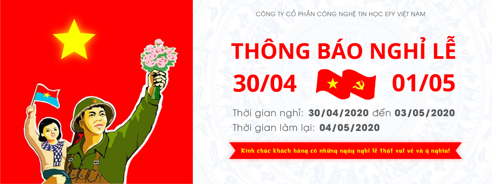 Nghỉ lễ 30/4 và 1/5