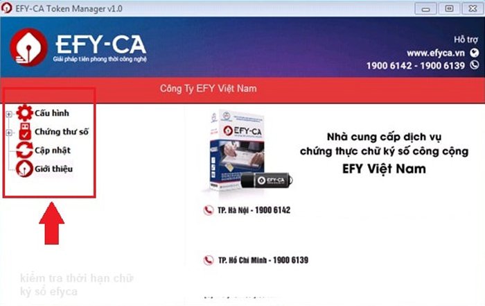 Cách kiểm tra thời hạn chữ ký số efy-ca