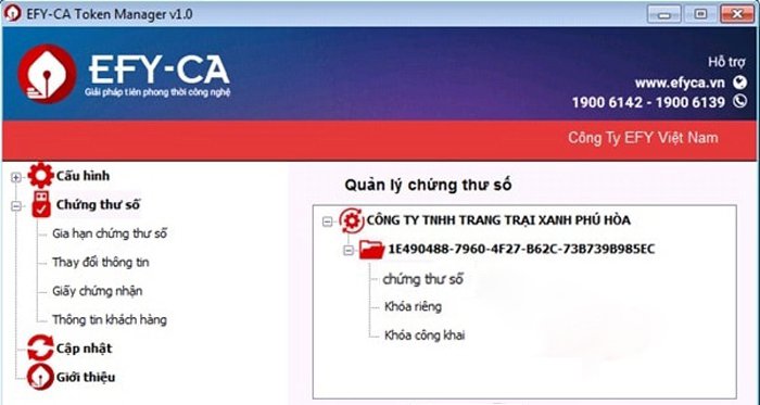 Cách kiểm tra thời hạn chữ ký số efy-ca