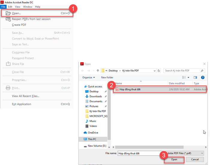 Cách ký chữ ký số trên file PDF