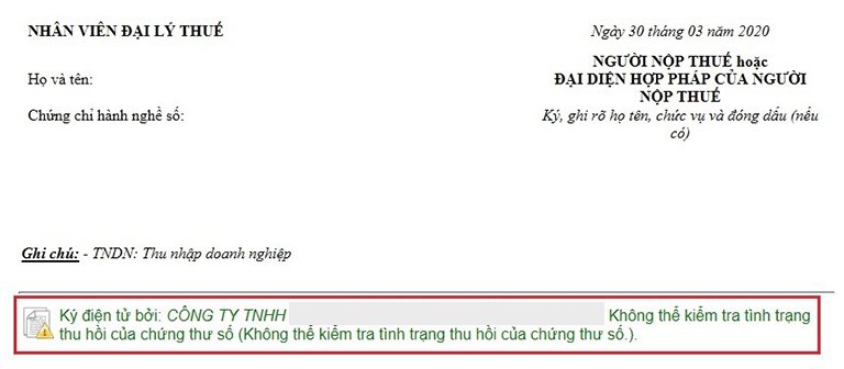 Lỗi "Không thể kiểm tra tình trạng thu hồi của chứng thư số"