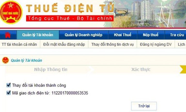 Hướng dẫn thay đổi chữ ký số trên trang thuế điện tử